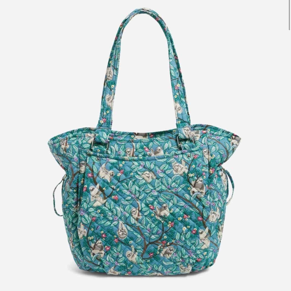 Vera Bradley Glenna Satchel Purse Bag Sloth Hanging Around Spring Break